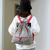 Lightweight Drawstring Bag Multifunctional Folded Backpack Portable Shopping Bag  Camping