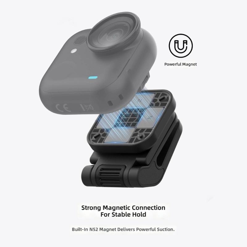 Универсальное крепление на козырек кепки для спортивной камеры Go Ultra с магнитным механизмом и противоскользящей конструкцией