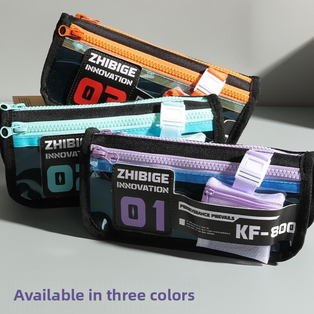 English Alphabet Racing Car Pen Bag Double-layer Boys Pencil Case  Stationery Holder