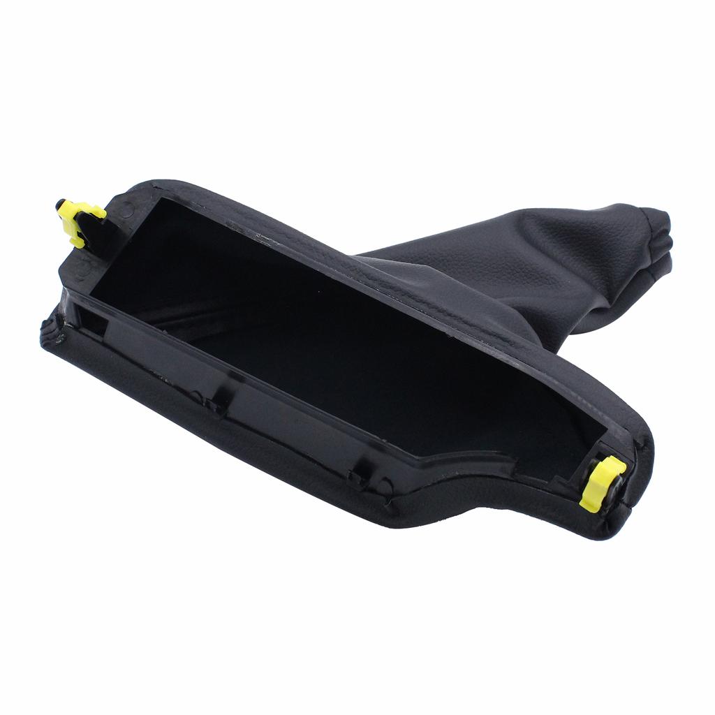 Automobile Handbrake Dust Cover, Black PU Lther Handbrake Cover with Thrd Stitches, X 2008 2018, Unique and Stylish Design, OE Manufacturer Number