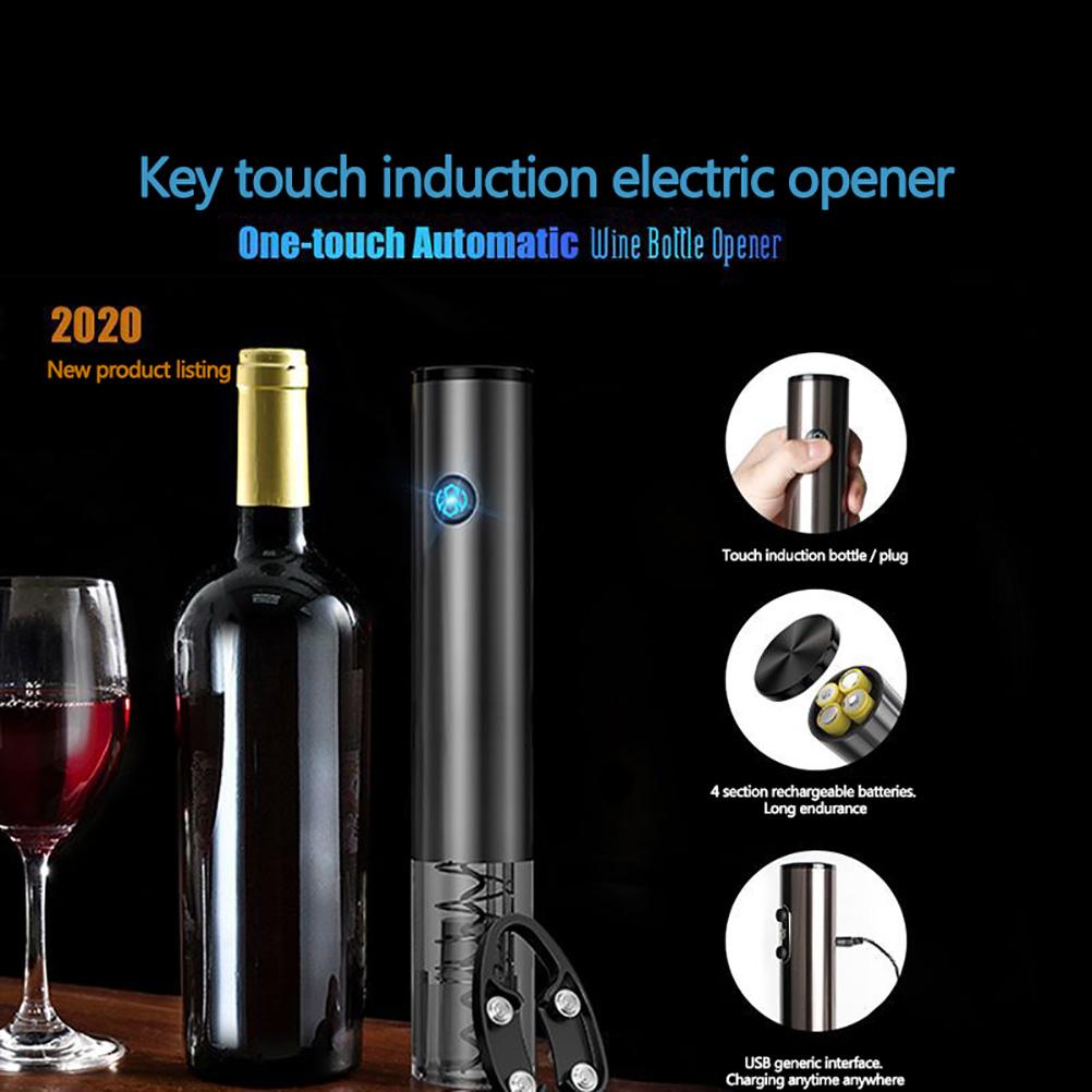 Электрический штопор Электрический штопор Индикатор питания Перезаряжаемый открыватель для винных бутылок с фольговым ножом для дома, кухни, вечеринки