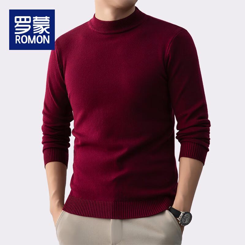 Мужской утолщенный теплый вязаный свитер с воротником-стойкой Romon WLW8803
