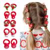 Рождественские кольца для волос Милые повязки на голову 3D дизайн Головной убор Рождественский подарок Рождественские аксессуары для волос Очень эластичные 10 шт./набор