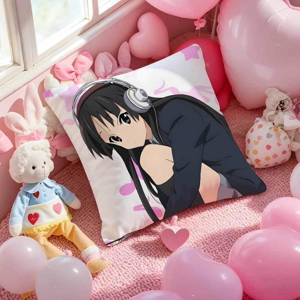 Милый Аниме K-K-ON Классический Чехол на Подушку с Принтом Наволочка для Гостиной Диванной Подушки и Декора Спальни