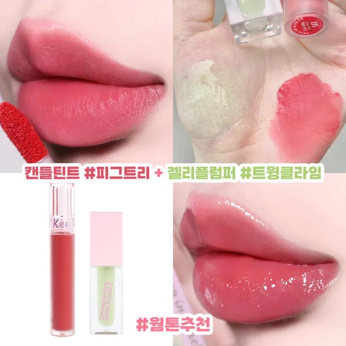 [Candy Combination] Vegan Tattoo Lip Candle Tint X Jelly Lip Plumper Tint Set