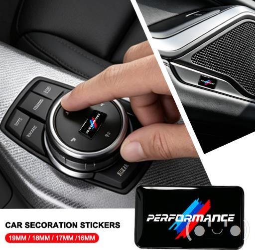 MUSE5 Car Steering Wheel Hub Stickers For All BMW E46 E39 E38 E90 E60 E36 F30 X1 X3 X5 M Logo Center Emblem Badge Sticker DIY Sticker