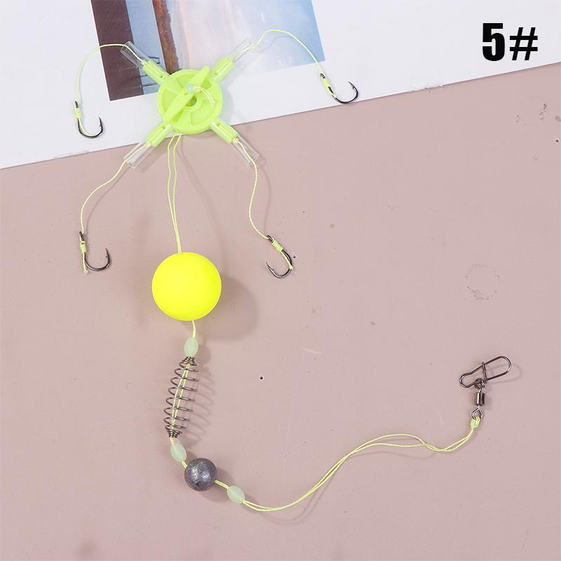 1PC Fishing Bait Cage Carbon Steel String Hook Fishing Set Anti Winding Bait Cage Float Line Group Feeder Sinker Fishing Tackle