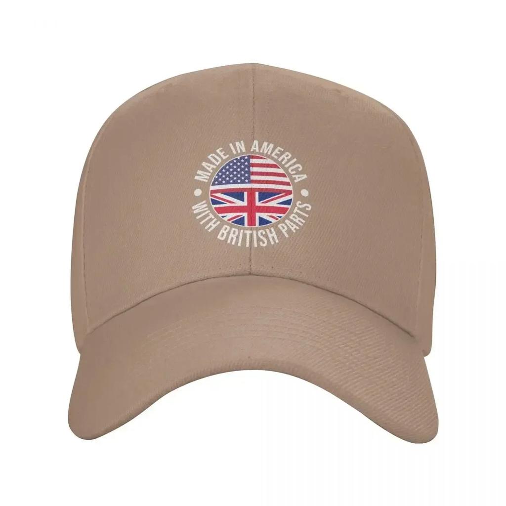Made In America With British Parts Baseball Cap Military Cap Unisex Unisex hat Snap Back Hat Golf Unisex Womens