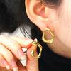 Irregular Geometric Hollow Earrings Stainless Steel Gold-plated Temperament Earrings Earrings
