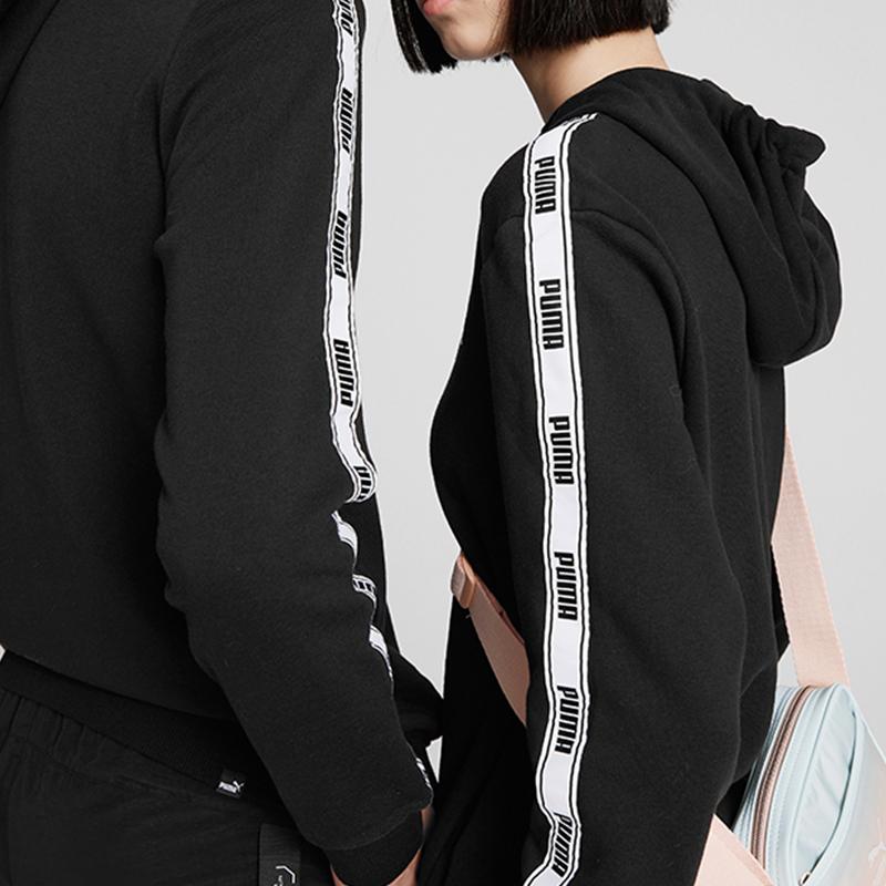 Puma Толстовка с капюшоном Tape Logo Мужские топы Черный 845640-01