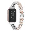 For Samsung Galaxy Fit3 SM-R390 Women Replacement 2 Rows Rhinestone Metal Watch Band Strap