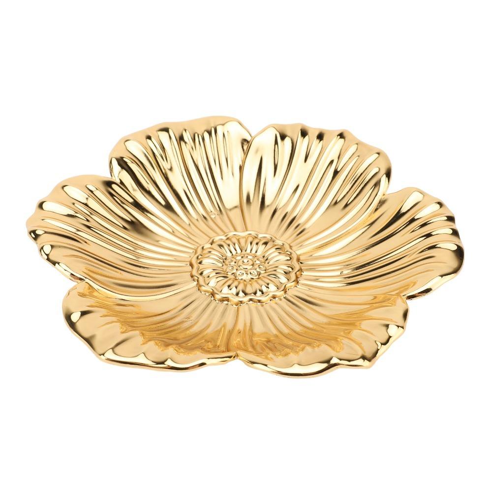 Retro Embossed Turkish Serving Tray Gold Embossed Decorative Tray For Home Bar