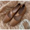 Fashion Fashion Mary Janes Women Pumps Comfortable Genuine Leather Ankle Strap Thick High Heels Shoes Retro Square Toe Women Shoes