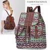 Этнический стиль ретро женский рюкзак персонализированный модный узор клетчатые сумки на двойном плече повседневные большой емкости затягивающиеся женские дорожные рюкзаки