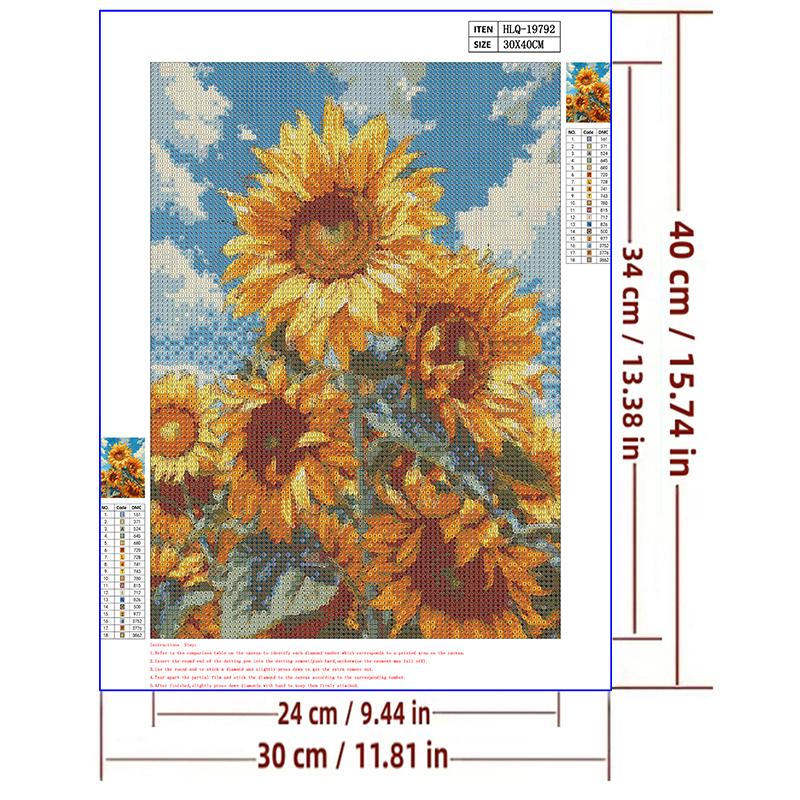 5d DIY Алмазная картина вышивка крестом Подсолнух Алмазная вышивка Цветы Мозаика Полный Круглый Дрель Домашний Декор