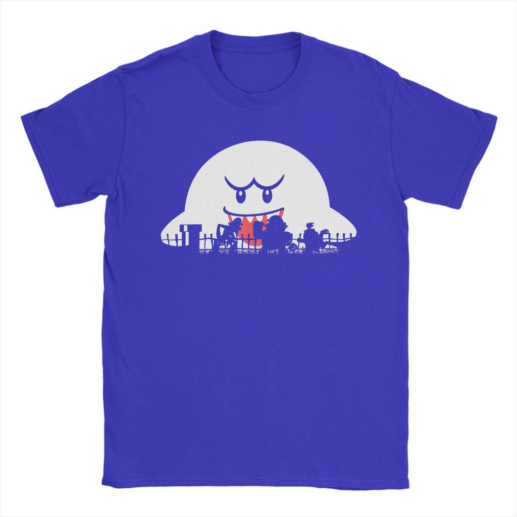 Mens Super Marios Boo Trick Or Treat Halloween Silhouette T Shirt 100 Cotton Tops O Neck Tee Shirt New Arrival TShirt