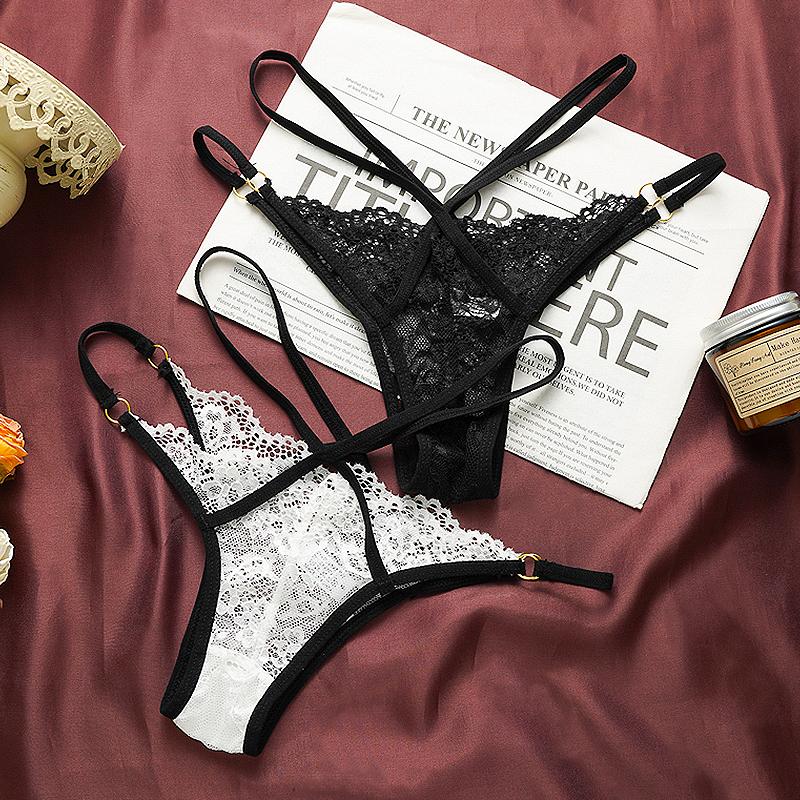 Pure French Desire Aesthetic Lace Underwear, Tight Fitting Low Waist Underwear