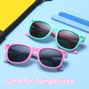 Sunglasses Children's Silicone UV Protective Sunglasses Color Polarizing Sunglasses for Boys and Girls Glasses