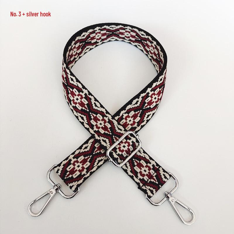 Красочный жаккардовый широкий плечевой ремень для женских сумок - Холщовый аксессуар для кроссбоди и рюкзака