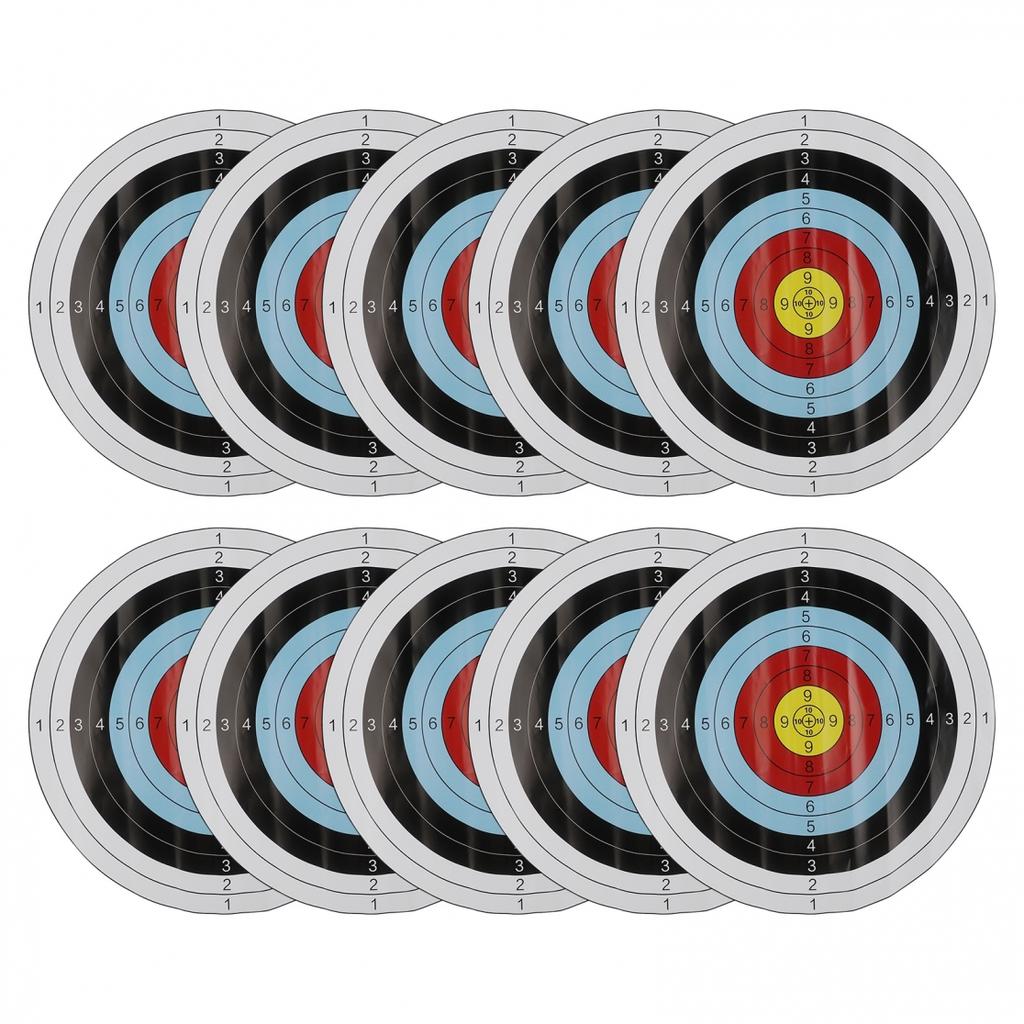 Достигайте идеальных выстрелов с 10 мишенями из ПВХ-бумаги для стрельбы из лука