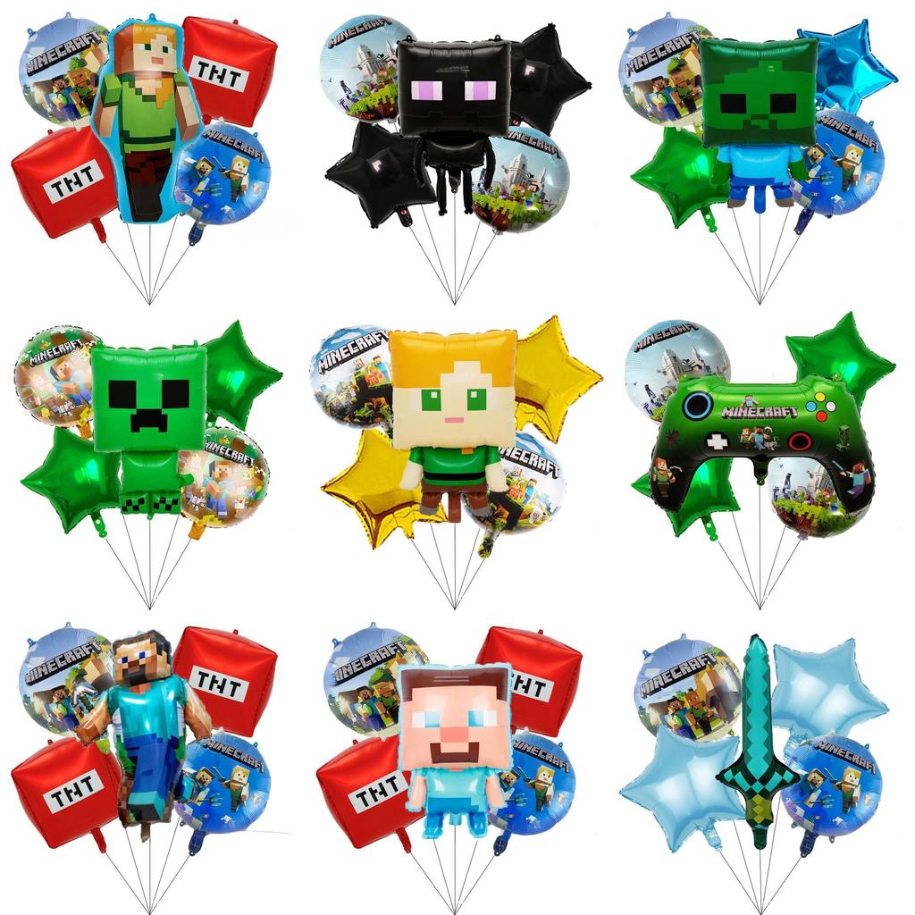 Алюминиевые шары Roblox Minecraft для детской вечеринки по случаю дня рождения