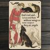 God Said Angel Dogs and Cats Lover Souvenir, Beloved Pet Tin Brand Nostalgic  Metal Wall Decorative Gift Art, Wall Decoration