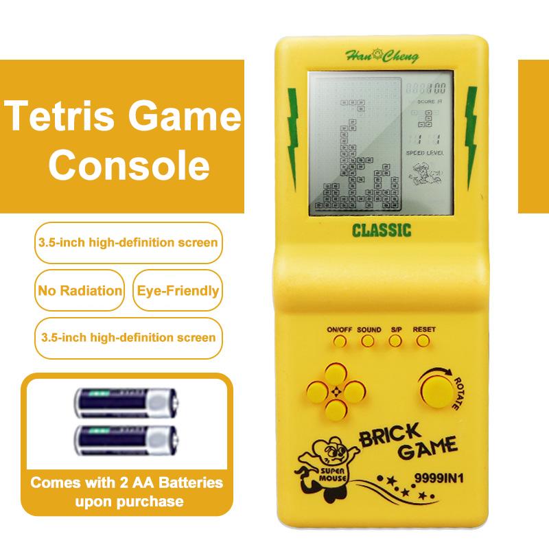 Игровая консоль Retro Tetris Handheld с большим экраном для детей - Классическая электронная игрушка в стиле ретро 80-х/90-х годов