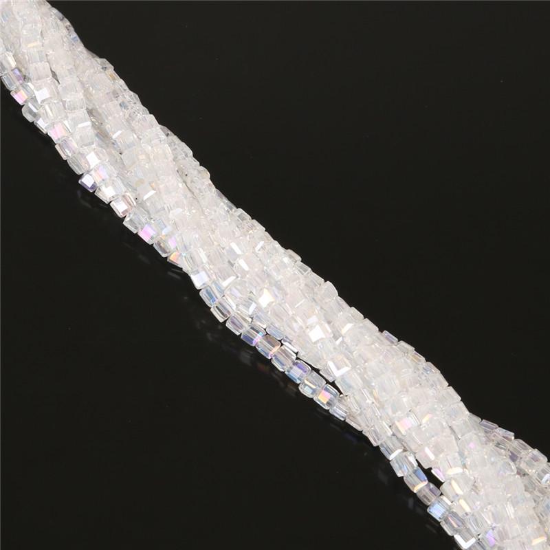 Квадратной формы австрийские хрустальные бусины кубические стеклянные свободные разделительные бусины для изготовления ювелирных изделий DIY аксессуар