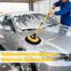 3-Section Telescopic Car Wash Mop Bendable Handle Car Wash Brush with Chenille & Microfiber Head Scratch-Free Cleaning Tool