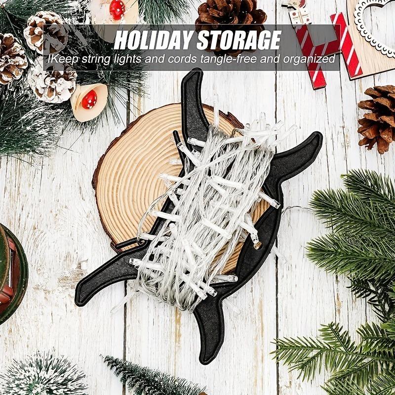 2pcs String Light Storage Holder,Holiday Decorative Light Cord Coiling Organizer Clip,Home Organization and Storage Supplies