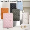 High Quality Transparent Jewelry Storage Book Velvet With Zipper Necklace Binder Storage Book Luxury Pu Leather Clear Pockets