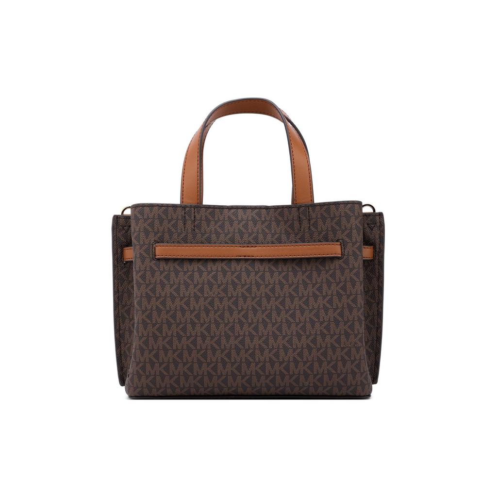 Michael Kors MK Emilia Classic Monogram Print Zipper Magnetic Closure Handbag Women Handbags Brown 35H0GU5S1B-200