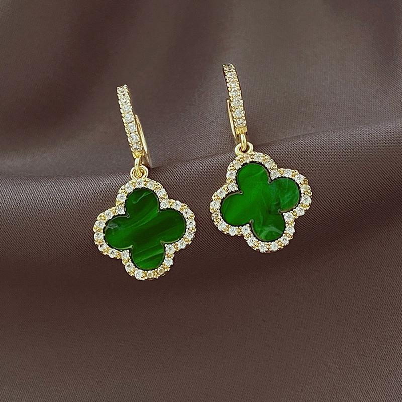 Великолепные акриловые серьги-четырехлистники Элегантная мода Универсальные Простые Темпераментные серьги Женские серьги AVE