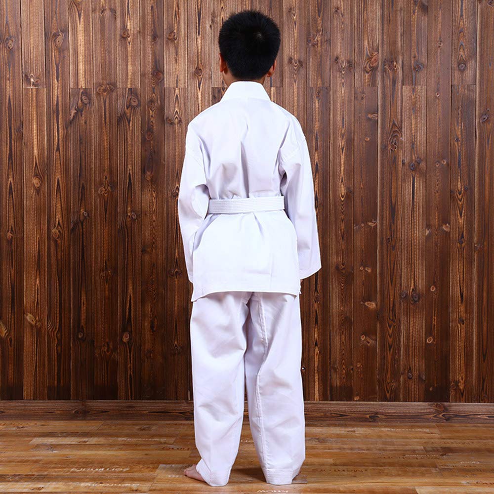 Judo Gi 3-piece set children adult unisex white belt 90cm-200cm 12 sizes white 160cm