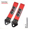 27cm JDM Red Towing Rope Trailer Tow Ropes Racing Car Universal Tow Eye Strap Tow Strap Bumper Trailer Car Decoration Hokkaido