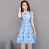 Сетчатое цветочное мини-платье с коротким рукавом и круглым вырезом, летнее элегантное модное женское облегающее однотонное платье с высокой талией, вечерние платья, одежда