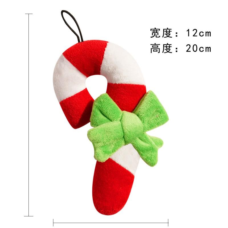 Plush Christmas Dog Toy With Sound Dogs Cats - Durable Chew Teething Relief Festive Holiday Pet Play