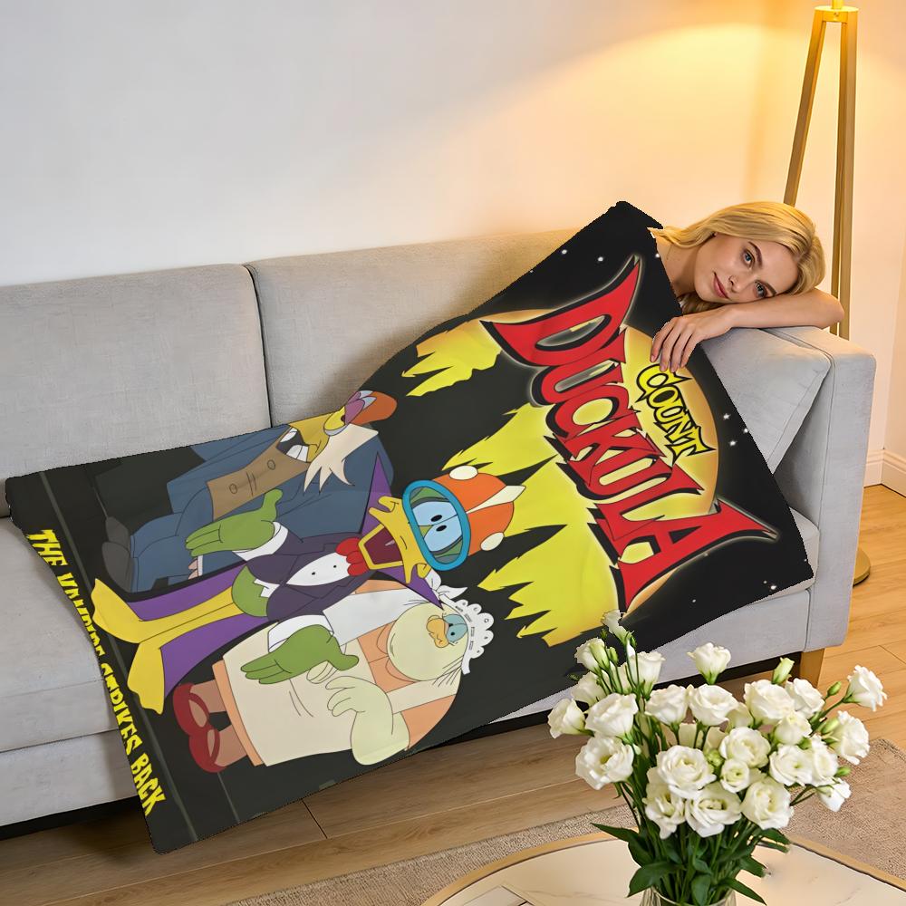Throw High-Density Short Plush Blanket For Sofa Nap Air-Conditioned Room Soft Skin-Friendly Count Duckula