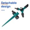 360-Degree Rotating Lawn Sprinkler with Stake Large Area Coverage Garden Watering System Adjustable Patio Sprinkler