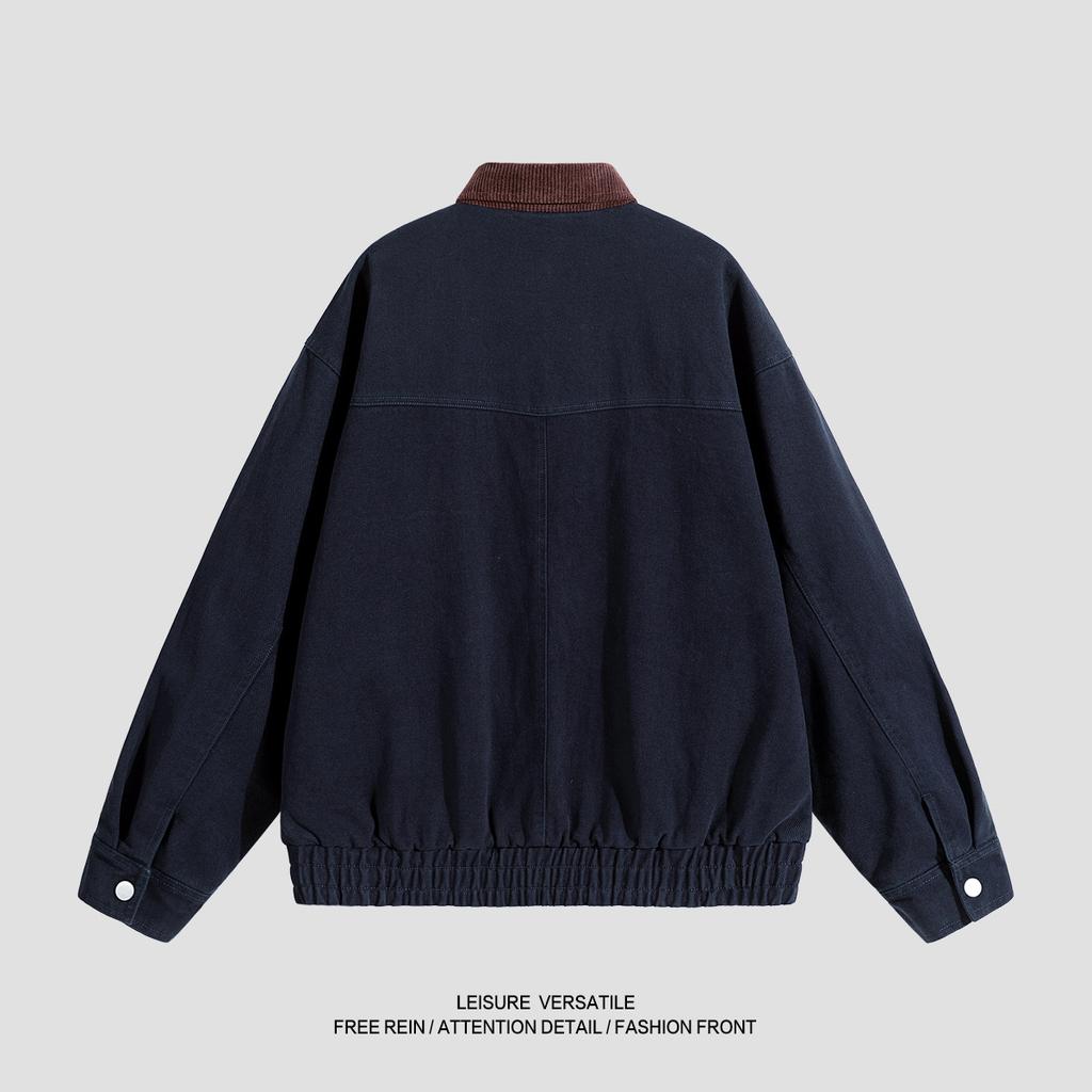 Удобное Универсальное Пальто Минималистичная Хлопковая Куртка Мужская Куртка 2026 Свободная Повседневная Мужская Бейсбольная Одежда Осенняя Одежда Дышащая Рабочая Повседневная Куртка