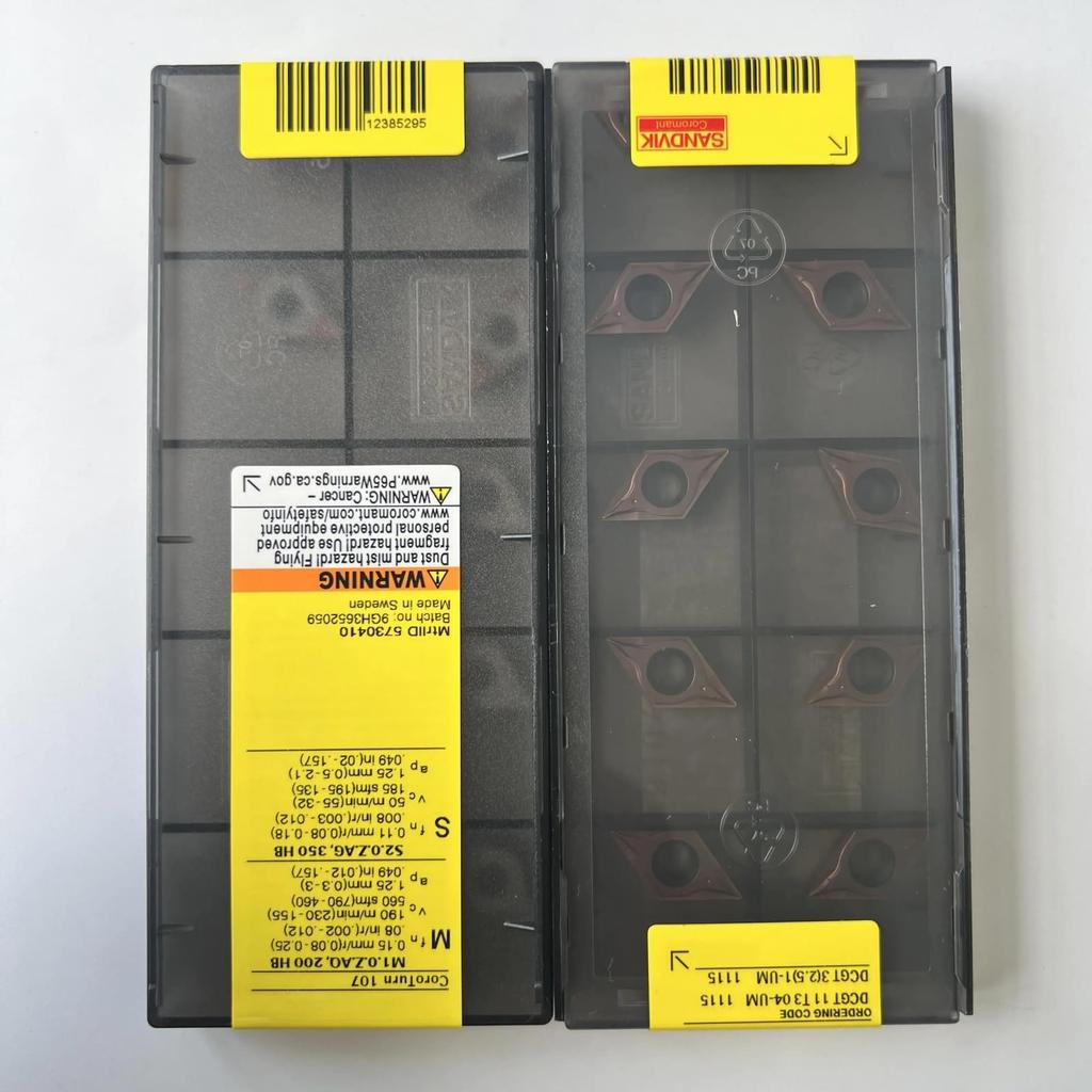 Original Sandvik / DCGT11T304-UM 1115 CNC Lathe Carbide Blade 10 PCS