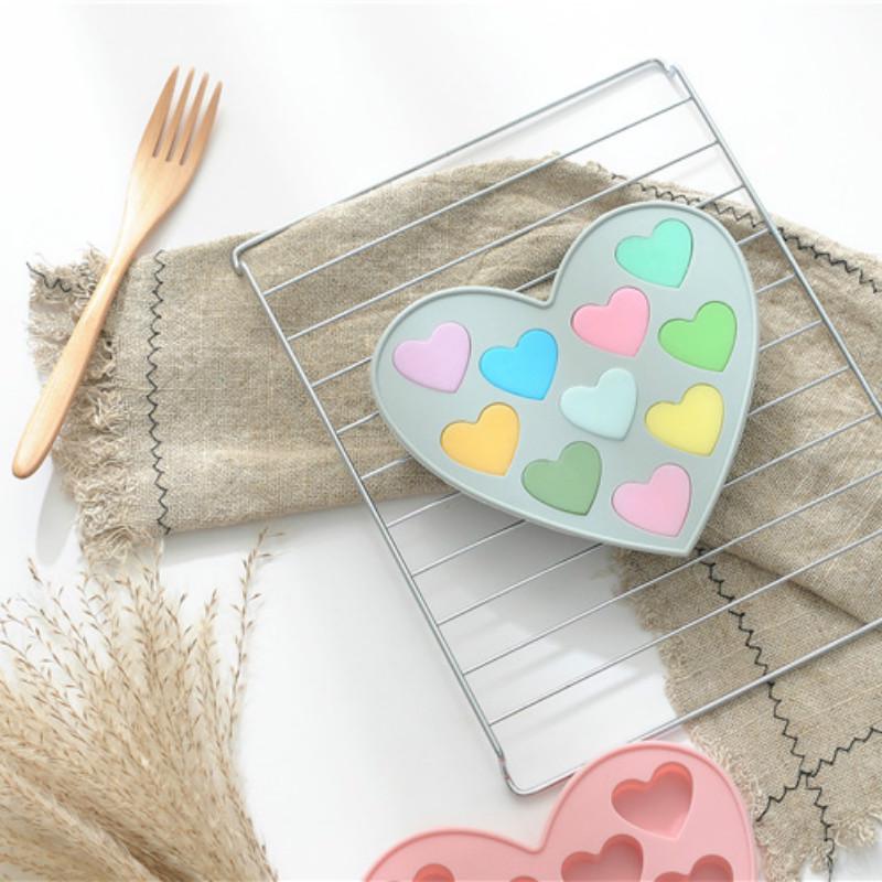 10 Even Small Love Silicone Handmade Soap Cake Mold DIY Chocolate Mold Baking Mold Ice Grid Mold