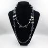 Double Layer Stone Necklace Handmade Long Sweater Chain Fashion Jewelry Accessories  for Women