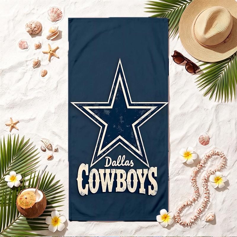 Мягкое пляжное полотенце Dallas Cowboys Стильное полотенце для пляжа и бассейна для летнего отдыха на море, путешествий