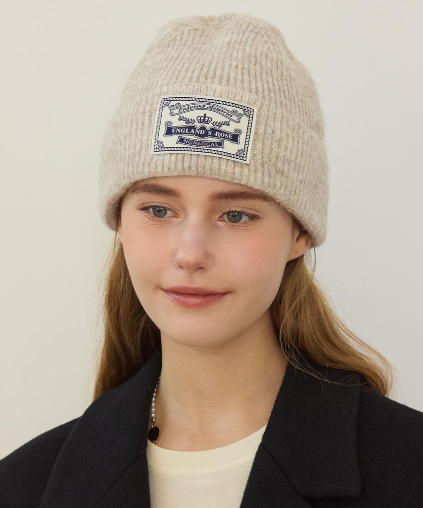 NONLOCAL Classic Knit Beanie - Роза Англии - Овсяный