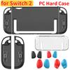 Transparent/Black PC Hard Case for NS 2 Joycon Gamepad Controller Protective Shell Cover Full Protector For Switch 2 Accessories