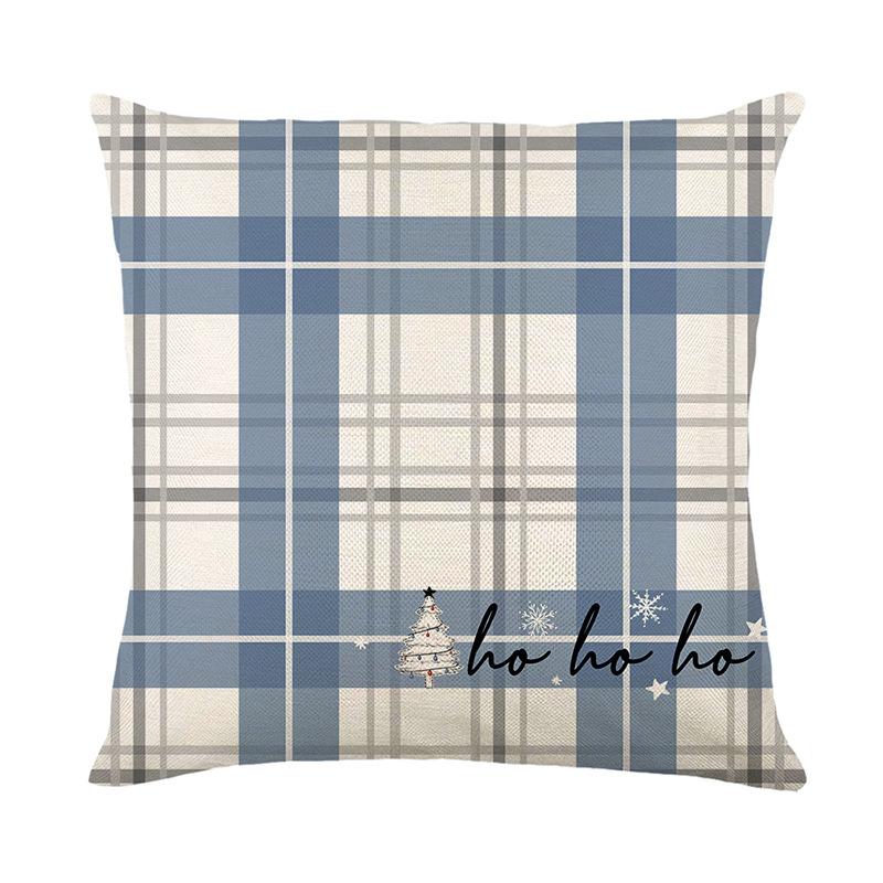 45cm Blue Christmas Snowman Cushion Cover Pillowcase 2025 Christmas Decorations for Home Xmas New Year Christmas Decor