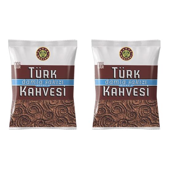 Kahve Dünyası Турецкий кофе с жевательной резинкой, очень обжаренные и среднеобжаренные наборы турецкого кофе в экономичной упаковке 100 гр.