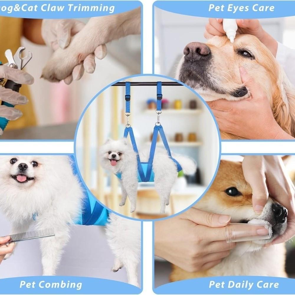 Adjustable Pet Nail Trimming Hammock Hanging Cat Nail Clipper Fixer Bathing Assistance