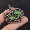 Copper Ruby Zoisite Pendant Copper Wire Wrapped Jewelry Handmade Pendant Stylish Jewelry Copper Pendant For Gift Wire Wrap Gemstone Pendant
